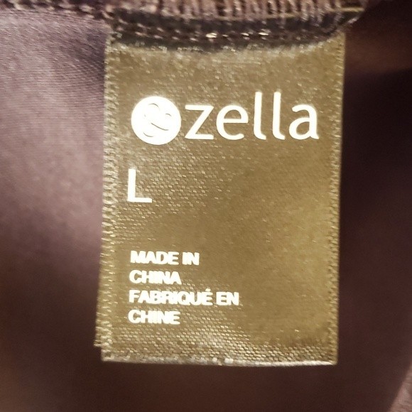 ZELLA Pullover Sweatshirt Mock Neck Funnel Neck Kangaroo Pocket Black Top - Picture 9 of 11